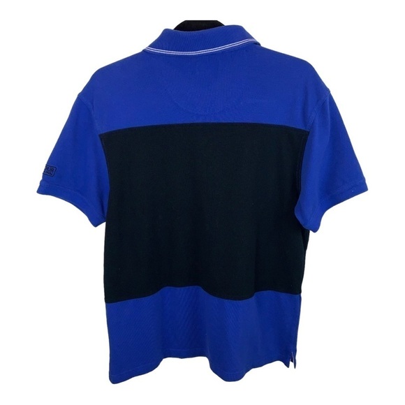 Barbour sz L Men’s Blue Black Polo Short Sleeve Shirt Preppy Golf Tennis Casual - Picture 4 of 8